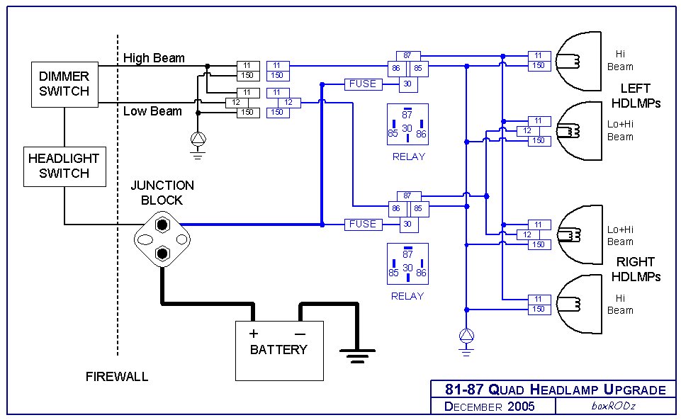Headlight Relay for 80 TA-Where is it? 00 dakota headlight switch wiring diagram 